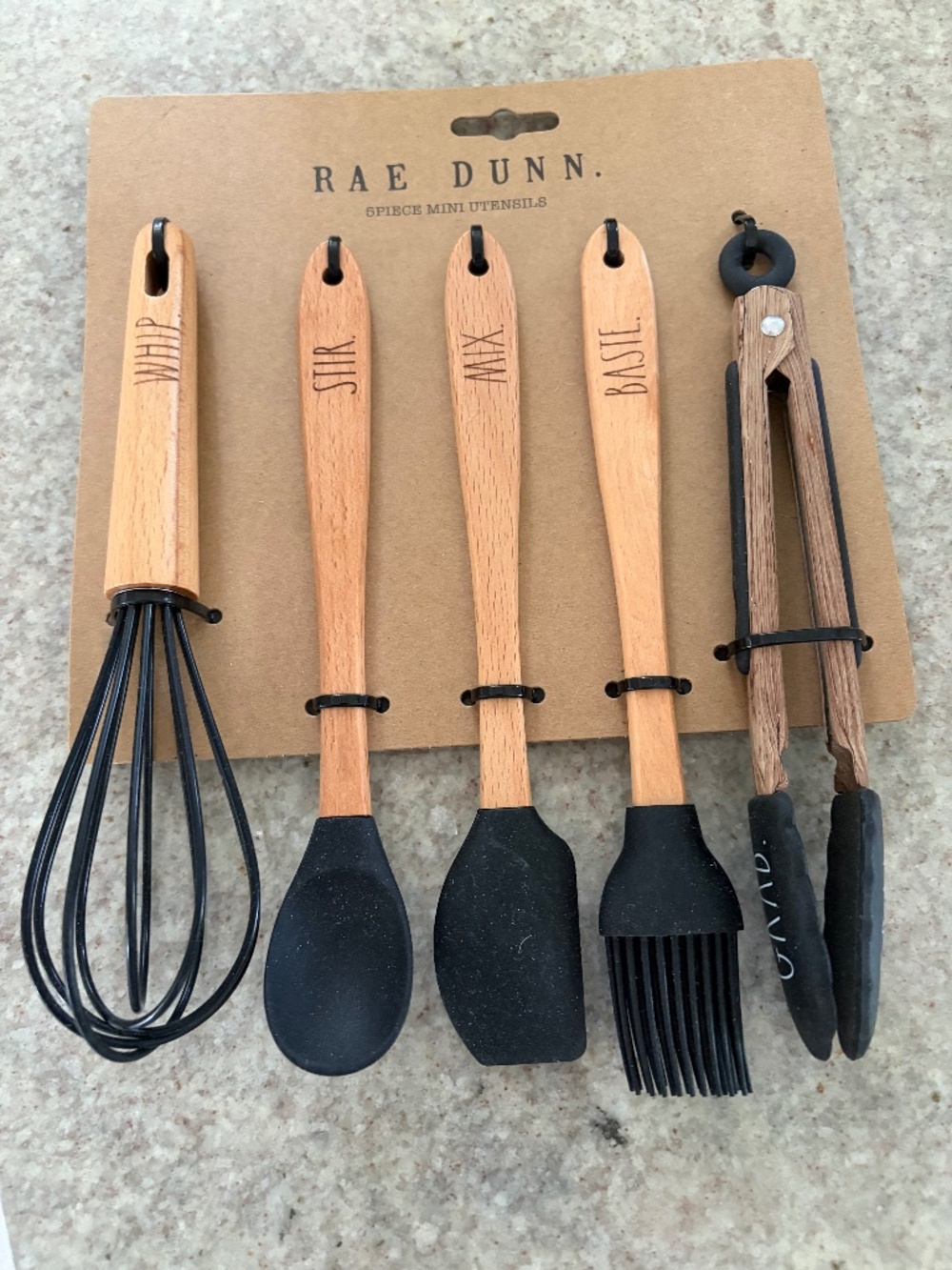 Rae Dunn 5 Piece Mini Utensils